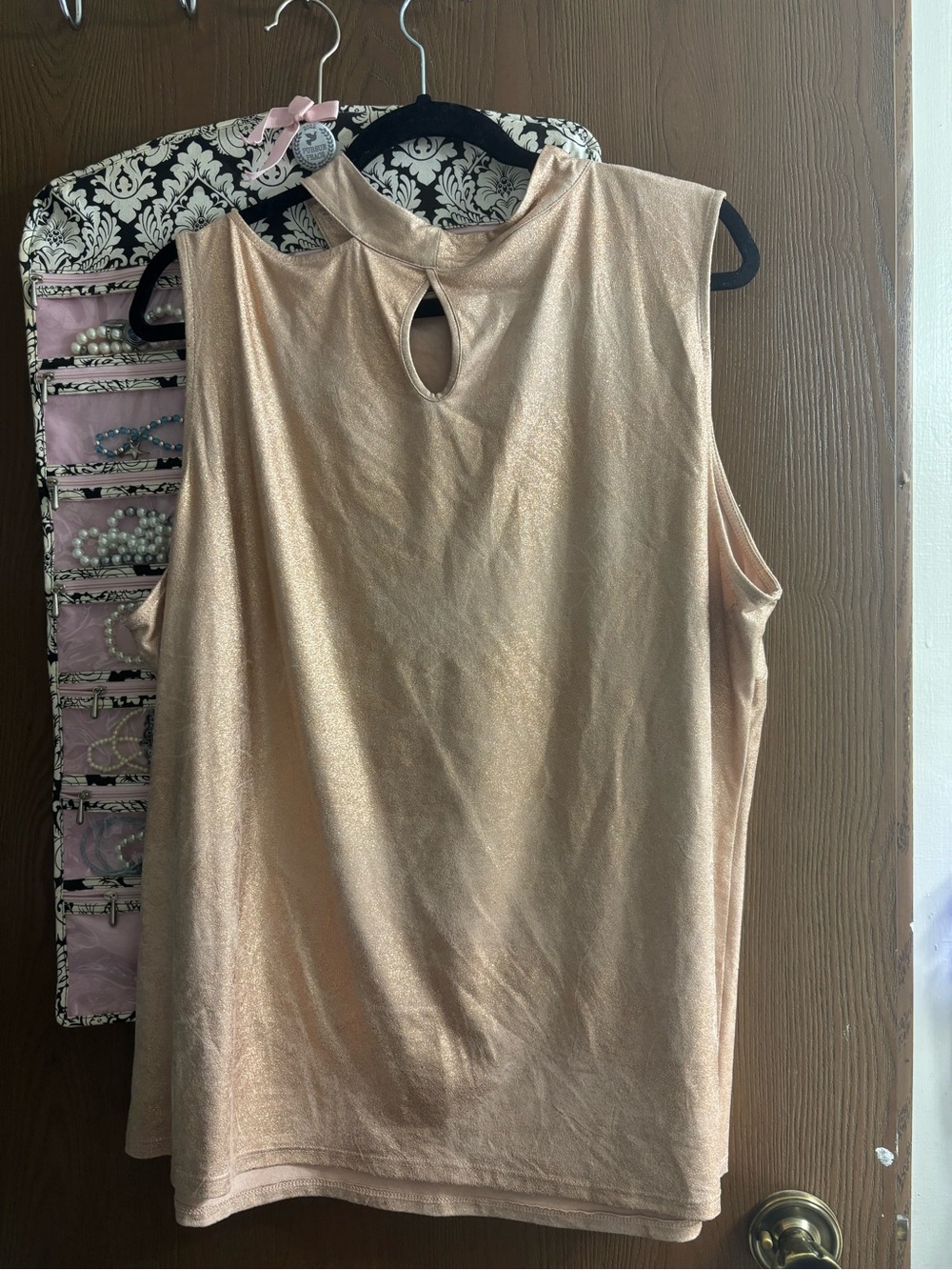 Worthington Striped Open-Front Kimono Jacket in Pink, Gray & Cream - Picture 2 of 3